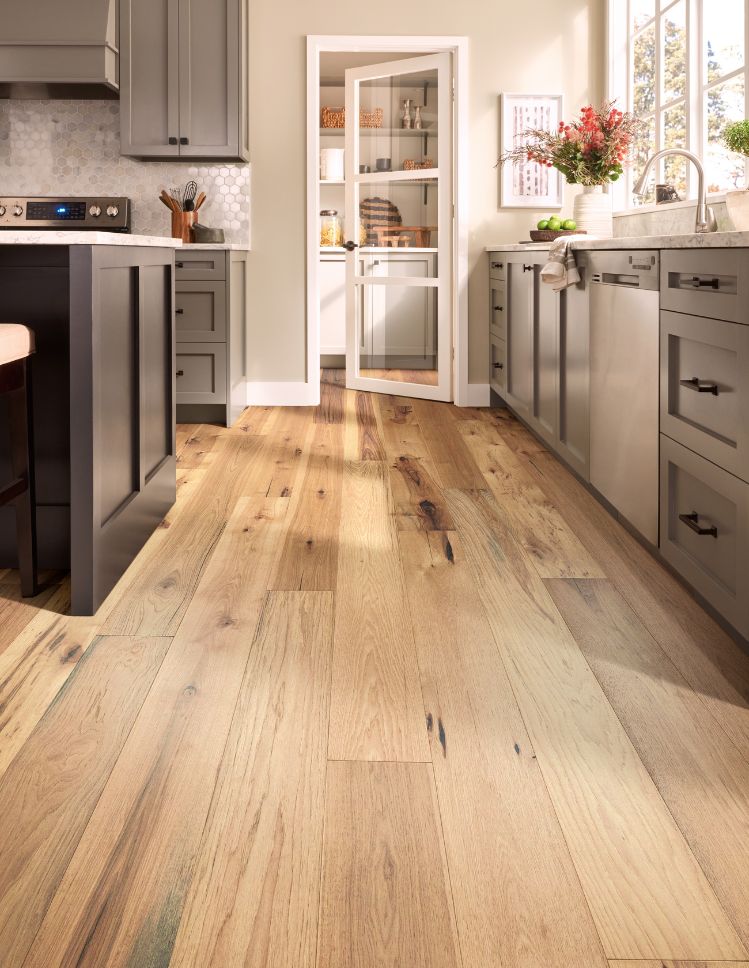 hardwood floors in a bright Florida kitchen