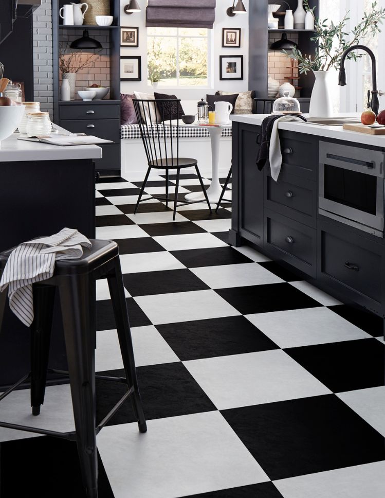 luxury vinyl tile flooring in a modern FL kitchen