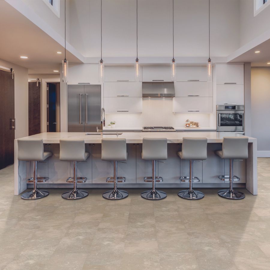 luxury vinyl tile floors in a large Tallahassee kitchen